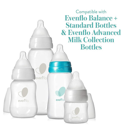 Evenflo Balance Plus Standard Neck (1.5 in) Nipples for use ONLY with Evenflo Balance Plus Standard Neck Bottles, Slow Flow for 0 Months and up, 6 Pack (NOT Compatible with Any Other Bottles)