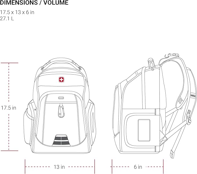SwissGear Diaper Bag Backpack, Multifunction Travel Backpack, Maternity Baby Changing Bags, Men’s and Women’s - Black