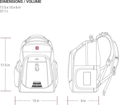SwissGear Diaper Bag Backpack, Multifunction Travel Backpack, Maternity Baby Changing Bags, Men’s and Women’s - Black