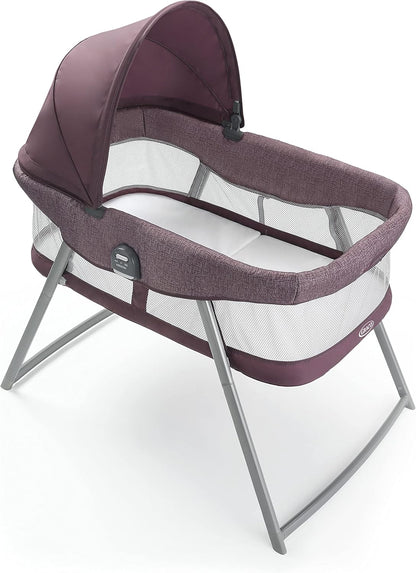 Graco® DreamMore Bedside, Newborn, Travel, Portable Bassinet for Newborn Babies to 6 Months, Willow