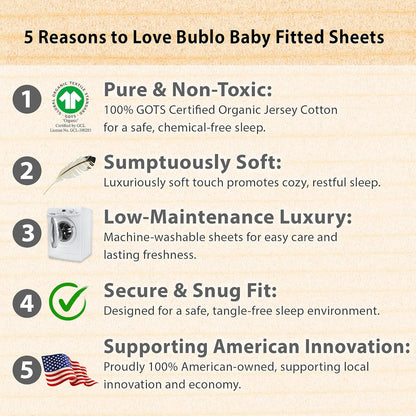 3-Pack Bedside Sleeper Bassinet Sheets | GOTS Certified Organic 100% Muslin Cotton | Ultra Soft & Breathable | 33×20×4” Fitted Sheets | Universal Fit 29–33” x 17–21” Pads