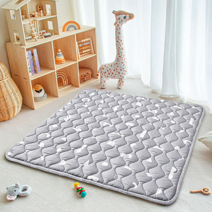 Baby Play Mat, 50x50 Playpen Mat with Super Soft Touch, Activity Mats with Upgraded Anti-Slip Bottom, Machine Washable Crawling Mats for Floor & Picnic (Animal Alphabets)