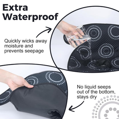 Piddle Pad Car Seat Liner, Waterproof Soft Car Seat Protector for Potty Training, Travel-Friendly Baby Toddler Carseat Cover, Machine Washable Liner for Spills, Potty Accidents (Blue, 2PC)