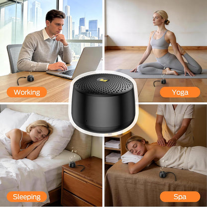 Monster Nano S36 Portable White Noise Machine with 15 Non-Looping Sleep Sounds, Bluetooth 6.0, Mini, Rechargeable Battery, Timer & Memory Function for Baby, Adult, Travel, Office