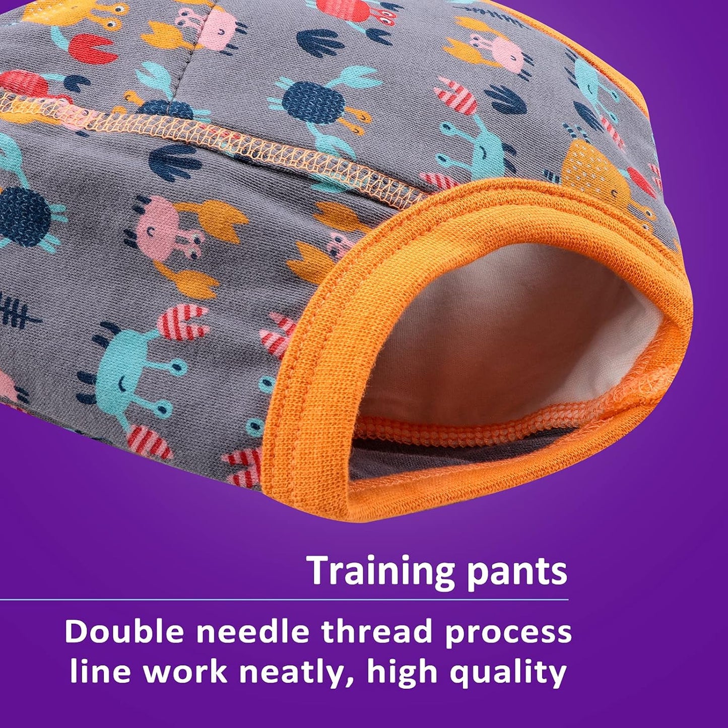 MooMoo Baby 8 Packs Potty Training Pants Cotton Absorbent Training Underwear for Toddler Boy and Girls 2T-9T