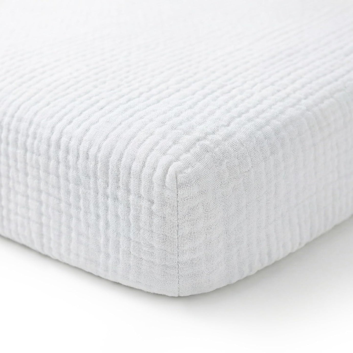 Muslin Bassinet Sheet Compatible with Maxi-COSI Iora & Iora Air Bedside Sleeper - 100% Cotton Rectangular Mattress Pad Cover (33"x20"), Breathable & Soft, Boho (1 Pack Blue)