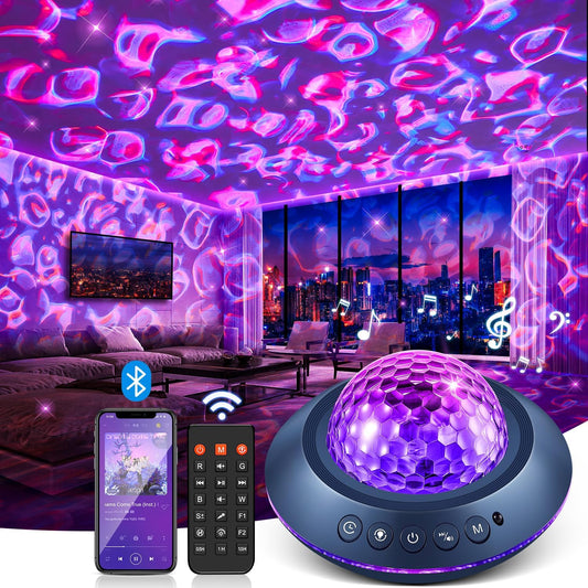 Aurora Light Projector for Bedroom,White Noise Sound Machine for Sleeping Adults+18 Colors+Bluetooth Music+Remote Control Northern Lights Projector Ambient Lighting,Cool Things for Teen Girl Gift