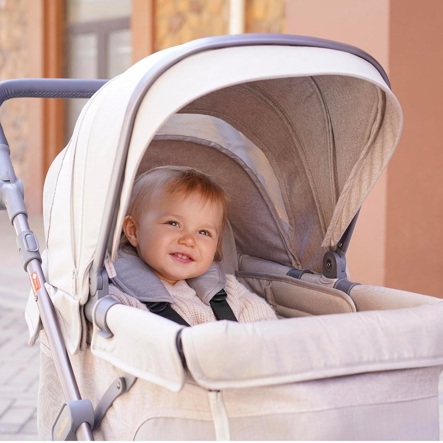 Familidoo Q1 Multi-Use Kids Wagon Stroller – Foldable, Lightweight & All-Terrain for Kids & Pets – 5-Point Safety Harness, Rain Cover & Compact Travel Design – Supports Up to 132 lbs (Sage Green)