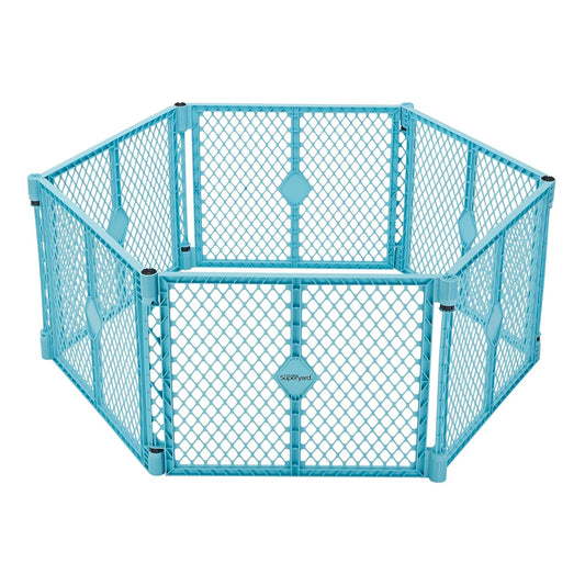 Toddleroo by North States - Superyard Colorplay 2-Panel Door Extension: 65.5 Inch Play Yard Extension with Door - Works with Superyard Playpens - Colorplay