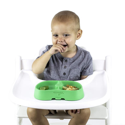 Nummy BOWL - Pure Silicone Bowl with Hidden Suction Cup for Babies and Toddlers | BPA and Phthalate Free | Microwave and Dishwasher Safe | Great Baby Gift (Blue, Puppy Pal Collection)