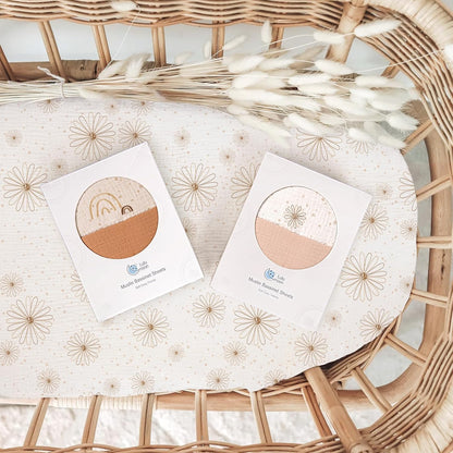 lulumoon Muslin Bassinet Sheets for Baby: Soft Bedside Sleeper Bassinet Fitted Sheets for Boys and Girls