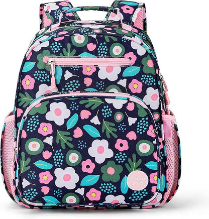 mibasies Kids Backpack for Girls: Girls Backpack 5-8 - Kindergarten Elementary School Bookbag for Girl - Pulan Flower Pink