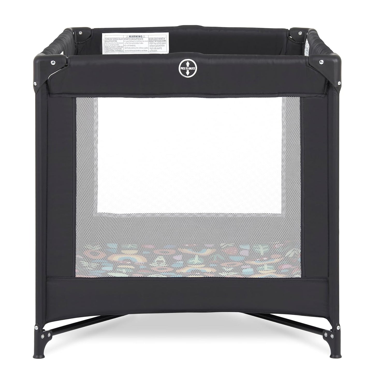 Dream On Me Fisher-Price Play All Day Portable Playard, ASTM Certified, Ideal for Babies & Toddler, One-Hand Fold, Breathable Mesh, Travel Playard with Carry Bag, Easy to Clean - Moonmist