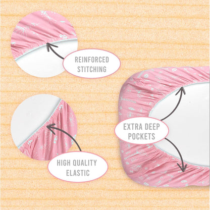 3-Pack Bedside Sleeper Bassinet Sheets | GOTS Certified Organic 100% Muslin Cotton | Ultra Soft & Breathable | 33×20×4” Fitted Sheets | Universal Fit 29–33” x 17–21” Pads