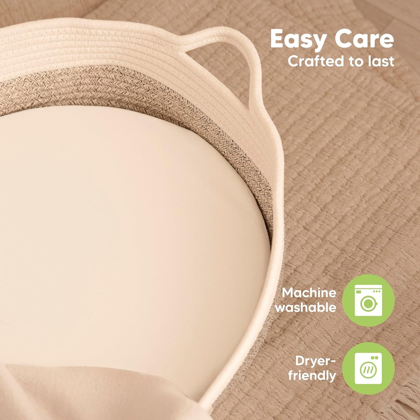 2-Pack Baby Bassinet Sheets Girl, Boy - 33x17 Viscose Derived from Bamboo Bedside Mattress Fitted Bassinet Sheets, Compatible with Halo Bassinest Swivel Sleeper, Baby Delight, Graco (Pecan)