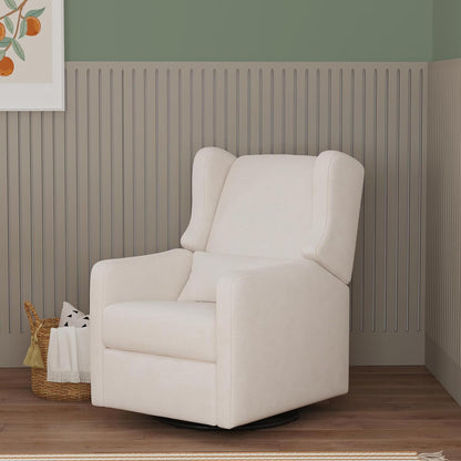 Davinci Carter's Arlo Recliner and Swivel Glider, Water Repellent & Stain Resistant, Greenguard Gold & CertiPUR-US Certified, Performance Forest Green Linen