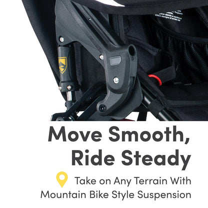 BOB Gear Revolution Flex 3.0 Duallie Jogging Stroller, Double Stroller, Graphite Black