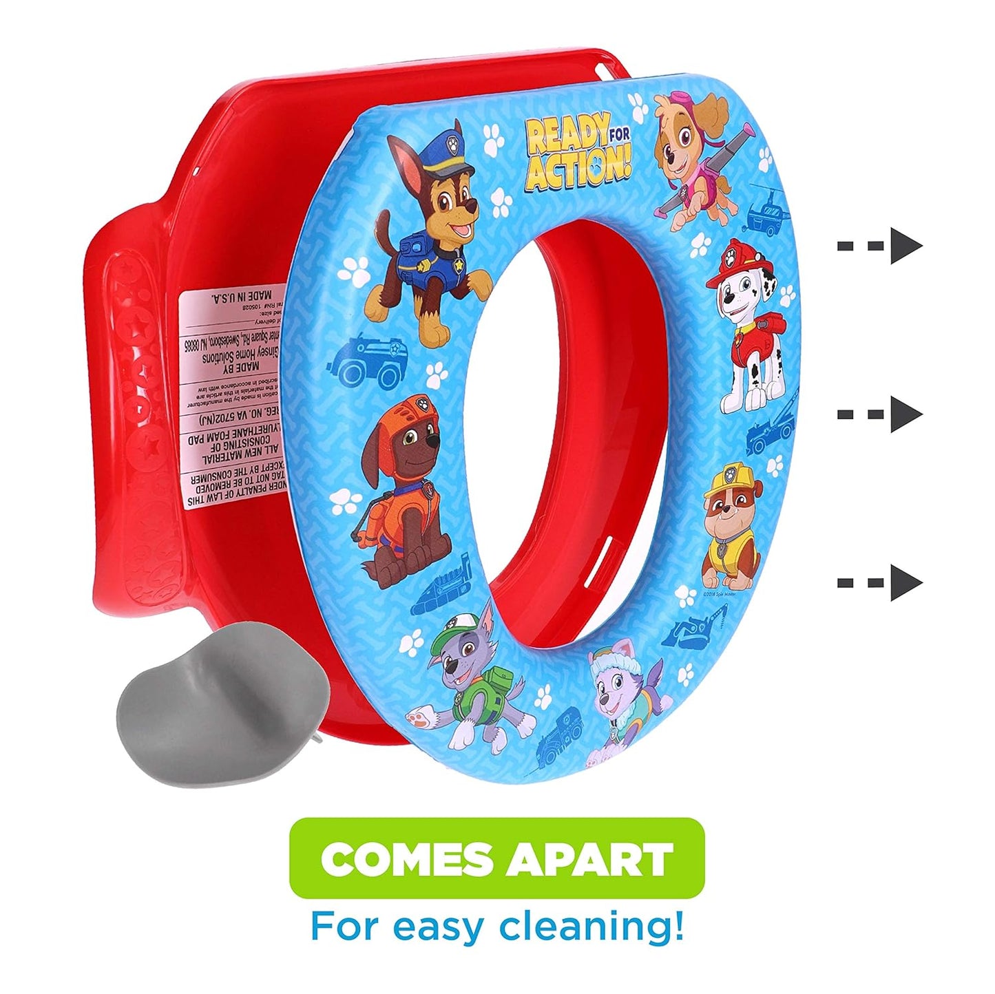 Nickelodeon PAW Patrol "Rescue Pups" Soft Potty Seat and Potty Training Seat - Soft Cushion, Baby Potty Training, Safe, Easy to Clean