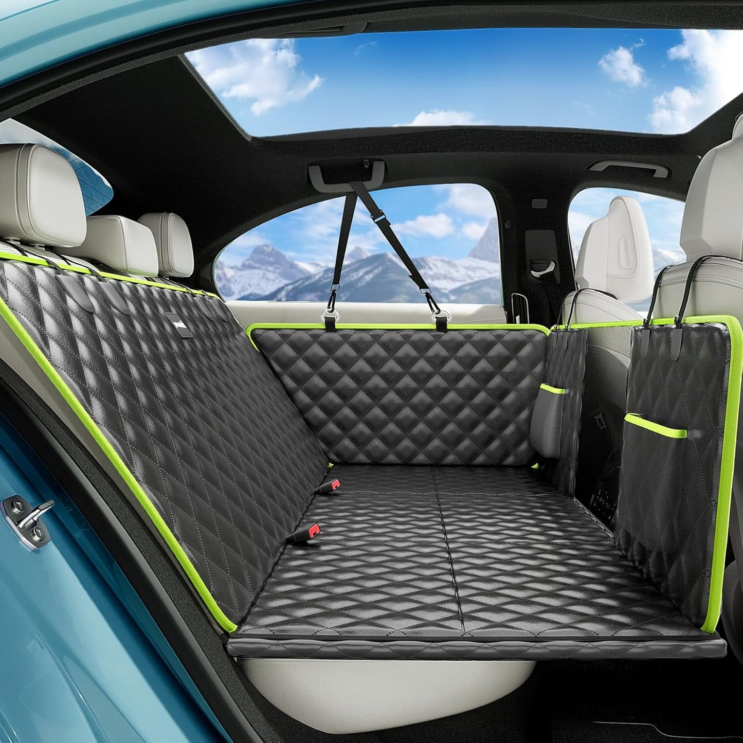 2-in-1 Dog Car Seat Cover for Back Seat, Transform to Passenger Mode - Dog Car Seat, Waterproof, Scratch-resistant, Support to 330lbs, for Outdoor Activities, Travel, to the Vet, for Cars/SUV/Truck