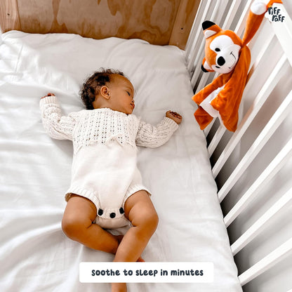 Riff Raff Baby Sleep Toy Soother - Musical Plush Fox with White Noise & Lullaby - Lovey Security Blanket for Newborns & Infants