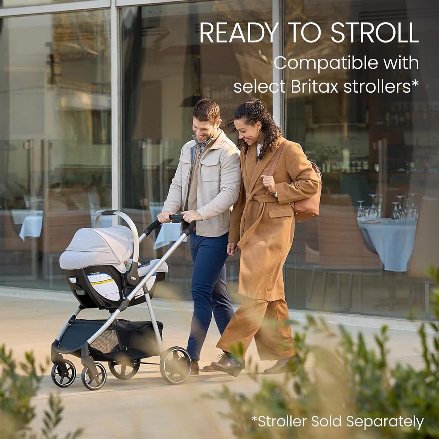 Britax Willow SC Infant Car Seat, Rear Facing Car Seat with Alpine Base, ClickTight Technology, RightSize System, Pindot Stone