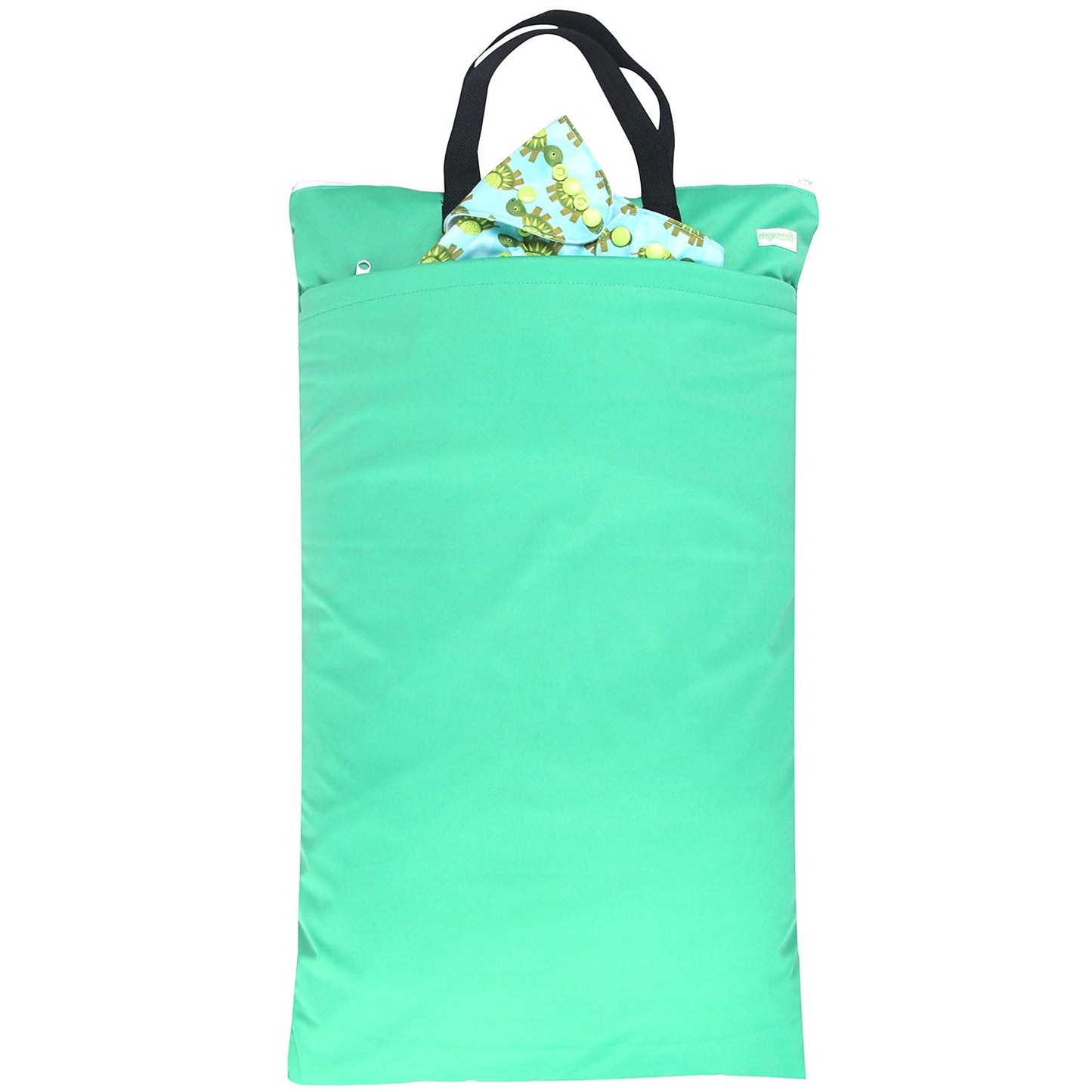 wegreeco Reusable Hanging Wet Dry Cloth Diaper Bag (Grey Leaf, Grey)