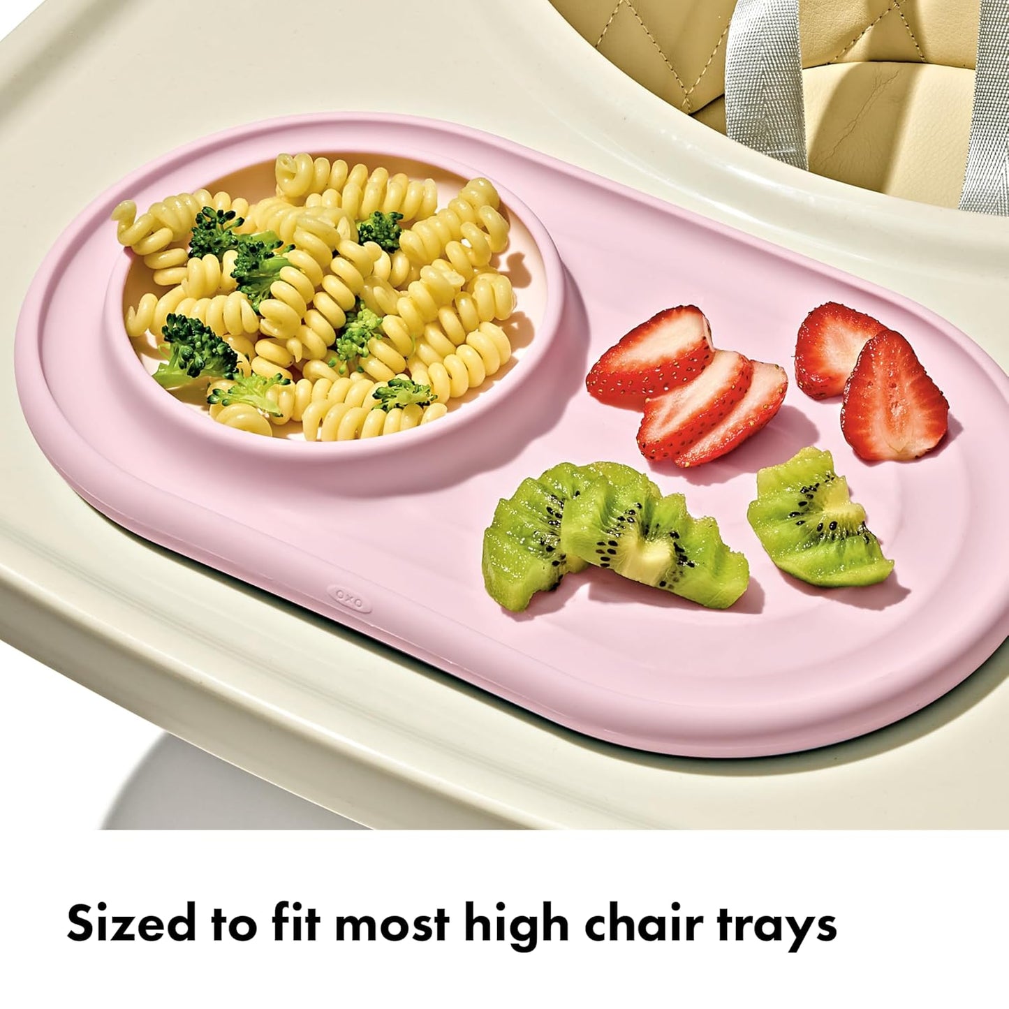 OXO Tot Textured Suction Plate & Spoons Set, Baby Led Weaning Supplies