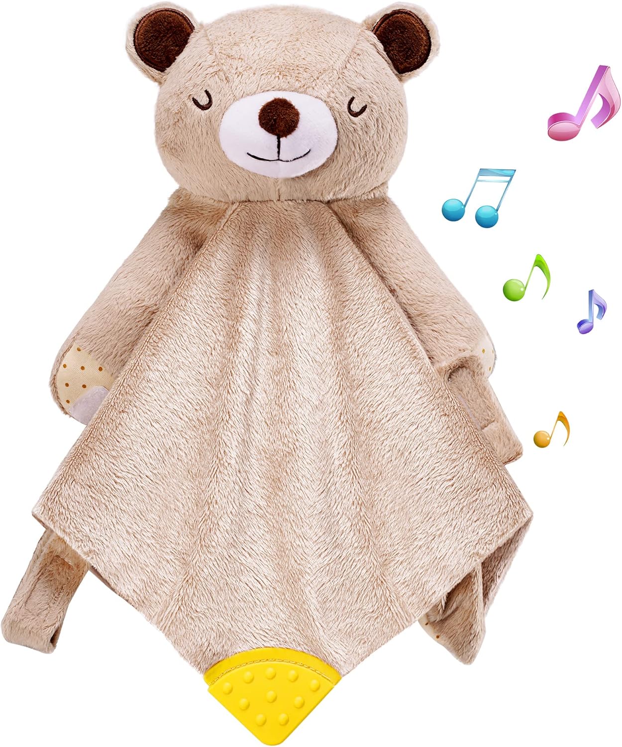 BEREST Unicorn Baby Sleep Soother 4-in-1 Sound Machine with Heartbeat & White Noise|Security Blanket & Pacifier Holder|Soothing Plush Toy for Newborns|Perfect Baby Registry Essential