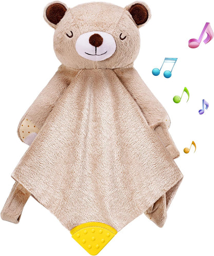 BEREST Unicorn Baby Sleep Soother 4-in-1 Sound Machine with Heartbeat & White Noise|Security Blanket & Pacifier Holder|Soothing Plush Toy for Newborns|Perfect Baby Registry Essential