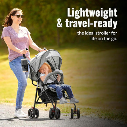 Dream On Me Vista Moonwalk Stroller, Disney Approved Lightweight Stroller for Toddlers and Infants, One-Hand Fold, Reclining Seat, Canopy with Sun Visor, Everyday & Travel Ready