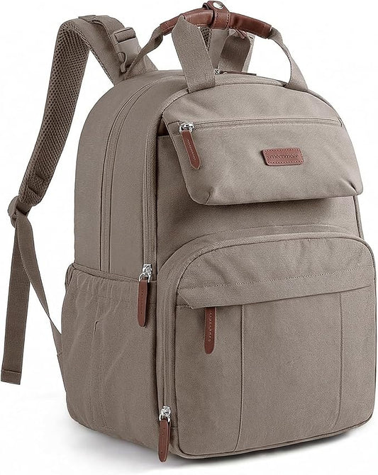 mommore Diaper Bag Backpack, Large Diaper Bag Travel Backpack for Mom Dad, Quick Access Baby Bag with Insulated Pockets, Changing Pad, Stroller Straps