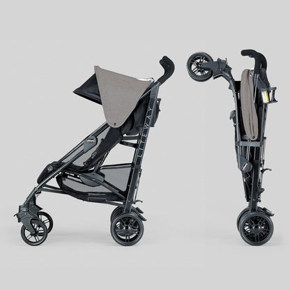 Chicco Liteway Stroller, Compact Fold Baby Stroller with Canopy, Lightweight Aluminum Frame Umbrella Stroller, for Use with Babies and Toddlers up to 40 lbs, Dune/Brown