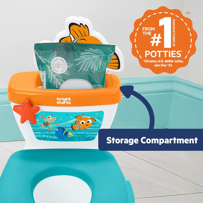 Bright Starts Disney Junior Minnie Mouse My Size Potty Training Toilet, Toddler Potty Chair with Flushing & Cheering Sounds, Removable Seat with Splash Guard & Handles, Ages 18+ Months, Up to 50 lbs