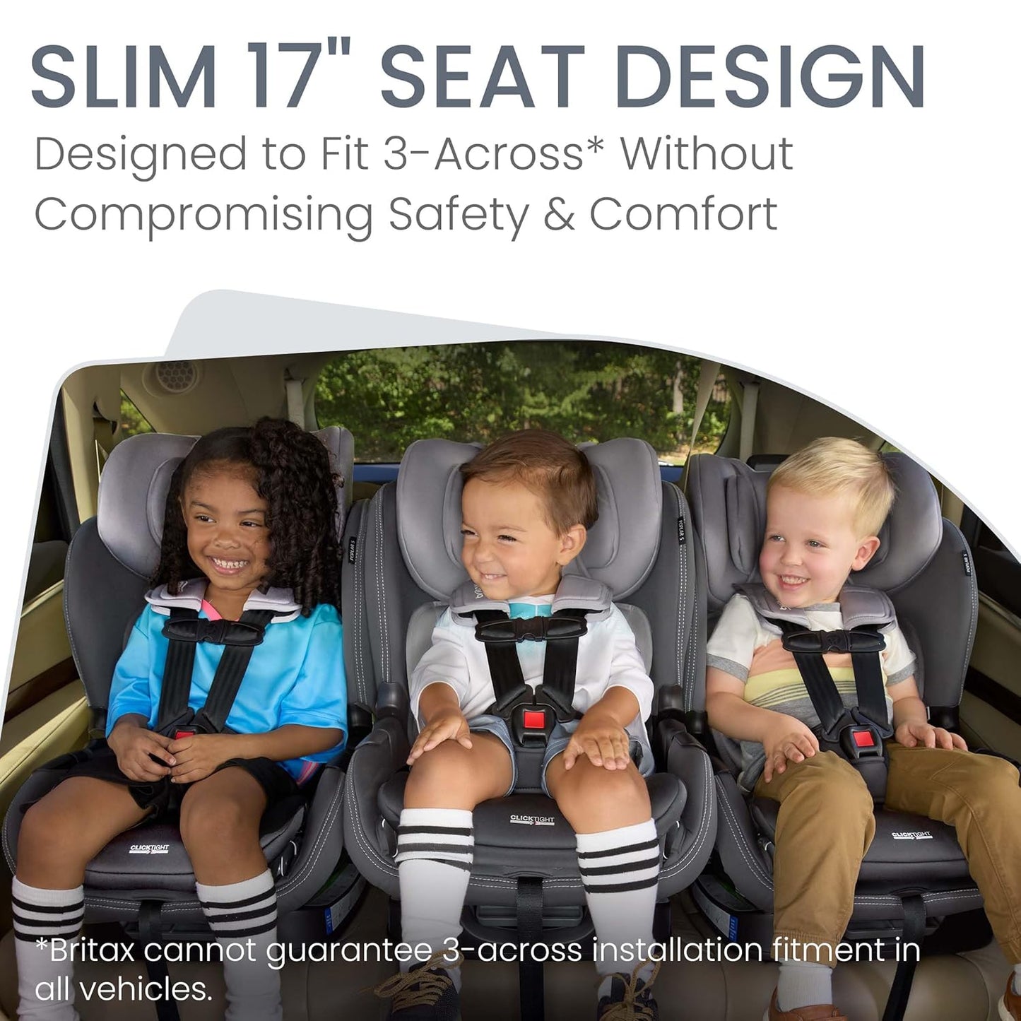 Britax Poplar S Convertible Car Seat, 2-in-1 Car Seat Extended Rear Facing, 17” Slim Car Seat Design with Fast & Easy ClickTight Installation, Anti-Rebound Bar & SafeWash Fabrics — Cowmooflage