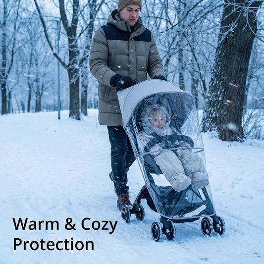 gb Rain Cover for Pockit Stroller- Clear Waterproof & Windproof Baby Stroller Protector with Zipper, Rain Shield for Infant Toddler Travel