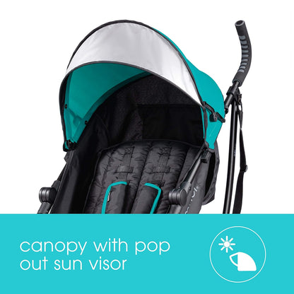 Summer Infant Ingenuity 3Dlite Convenience Stroller,Jet Black–Lightweight Stroller with Aluminum Frame,Large Seat Area, 4 Position Recline, Extra Large Storage Basket– Infant Stroller for Travel&More