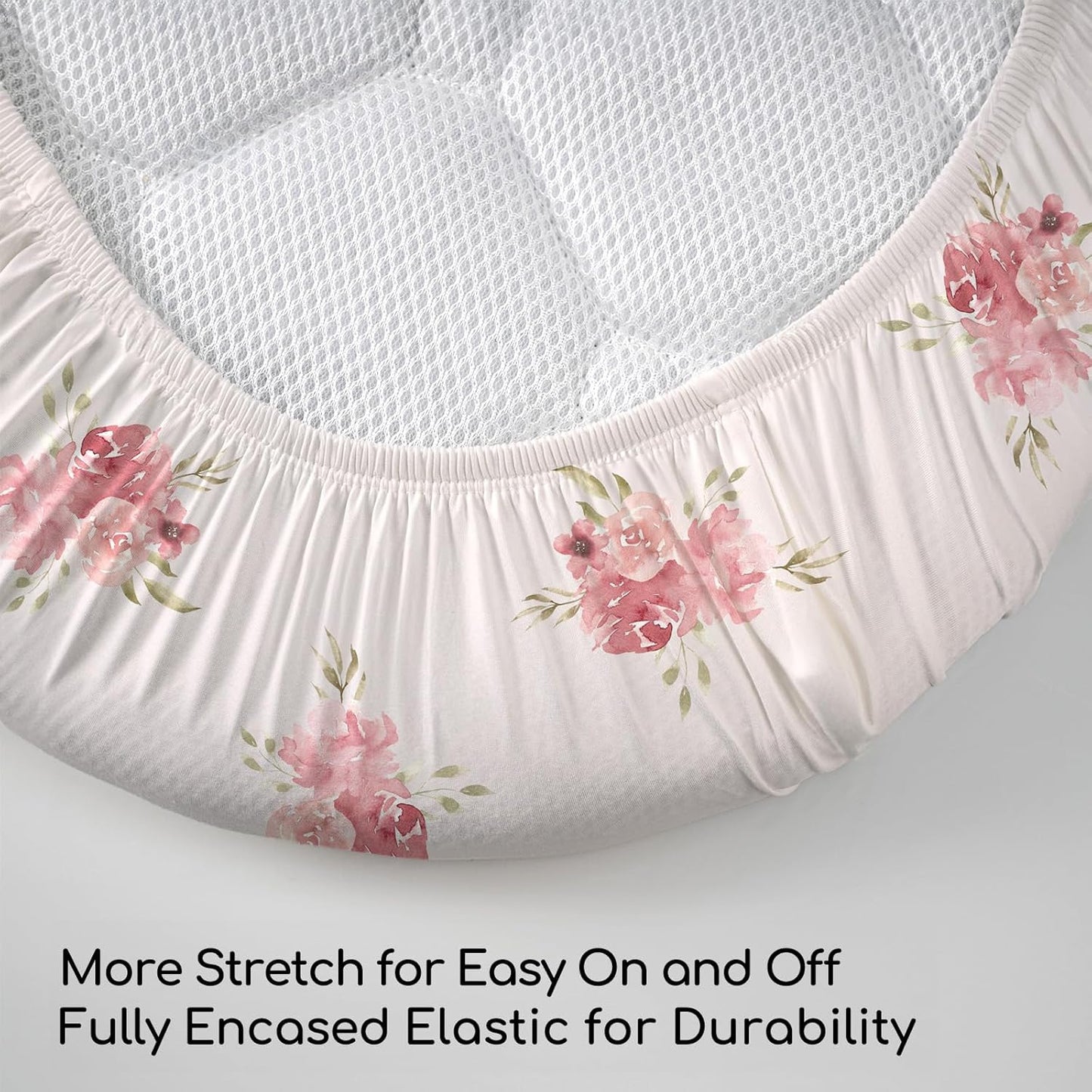 Bedside Sleeper Bassinet Fitted Sheets 20 x 33, 3 Pack Baby Delight Beside Me Dreamer,Babybond,Jimglo,koola,cowiewie,fodoss, Dream On Me Baby Square Bassinet, Pink Animal