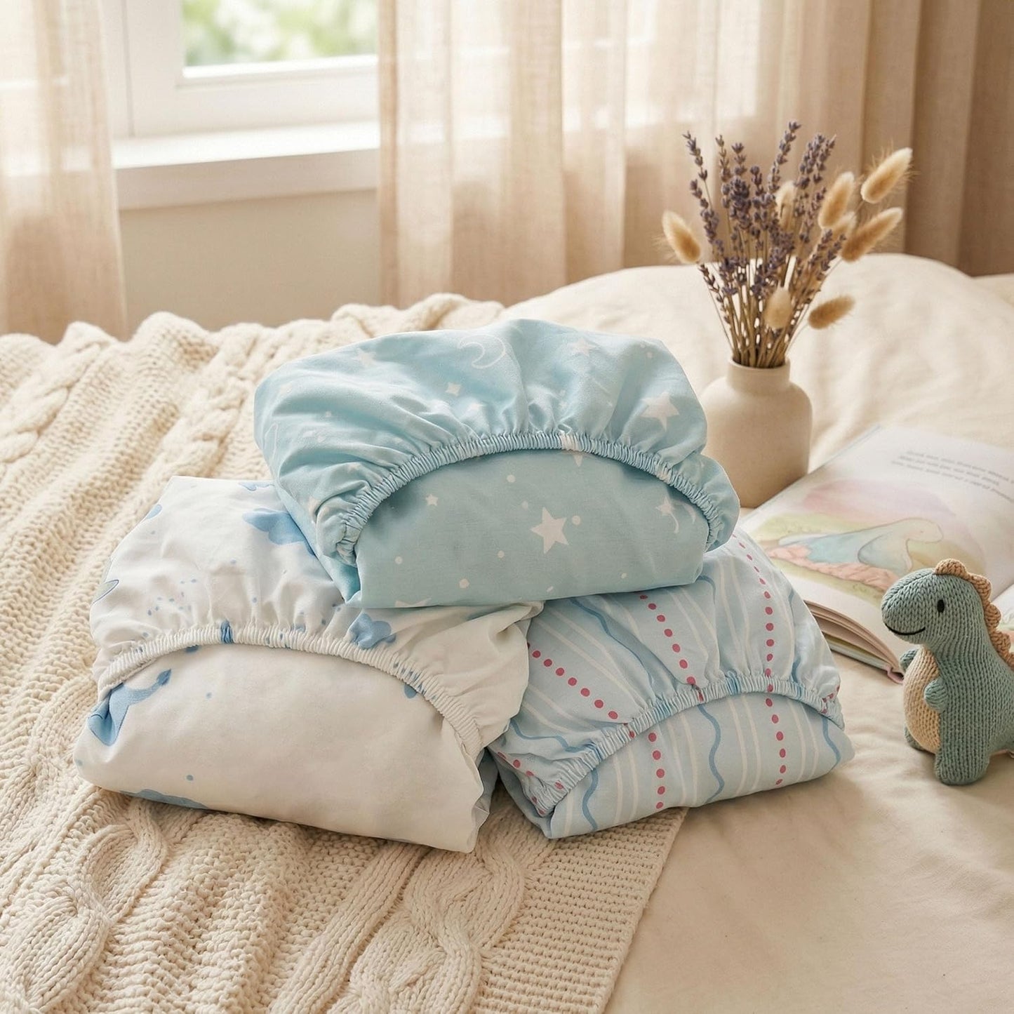 Bedside Sleeper Bassinet Fitted Sheets 20 x 33, 3 Pack Baby Delight Beside Me Dreamer,Babybond,Jimglo,koola,cowiewie,fodoss, Dream On Me Baby Square Bassinet, Pink Animal