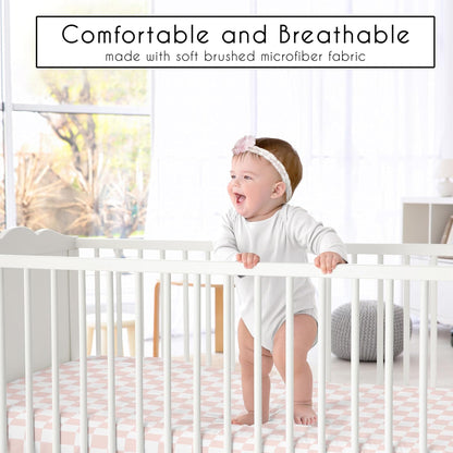 Sweet Jojo Designs 2-Piece Baby Bassinet Sheets Set (Black/White Gingham Checkered Plaid) for Boy/Girl, Infant Newborn Nursery, Oval, Rectangle & Hourglass Mattress (Solid Onyx & Classic Checkerboard)