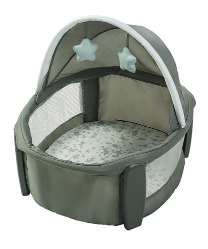 Graco Pack ’n Play Travel Dome Playard, Portable Bassinet with UV Canopy, Full‑Size Infant Bassinet, Diaper Changer