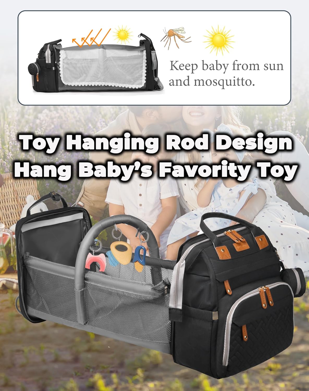 Astro alan Baby Diaper Bag with Changing Station, Waterproof Diaper Bag Backpack for Moms Dads with USB Charging Port, Baby Shower Gifts, Large Capacity diaper backpack, Grey