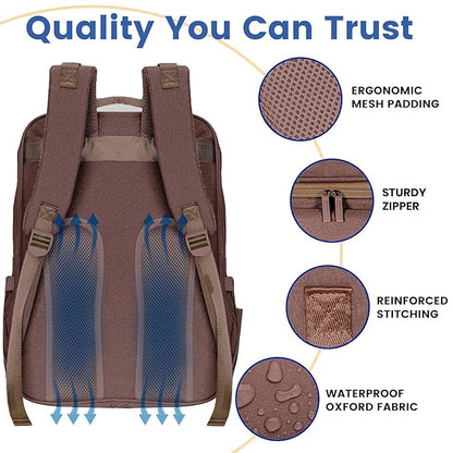 PILLANI Baby Diaper Bag Backpack - Large Bag for Boys & Girls, Waterproof Diaper Backpack - Travel Diaper Bags w/Changing Pad, Baby Registry Search & Shower Gifts - Essentials Must Haves Newborn Stuff