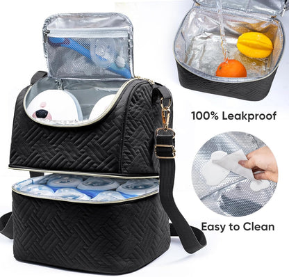 Mam Breastmilk Storage Bag with Ice Pack - Cooler for 6 Bottles Up to 9 Ounce - Insulated Bottle Bag for Daycare