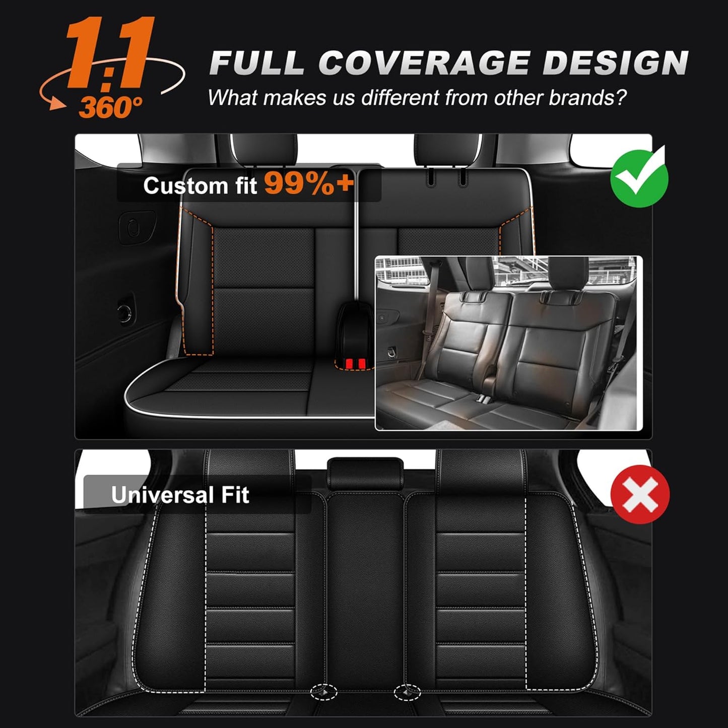AOMSAZTO Seat Covers for Ford Mustang Coupe 2015 2016 2017 2018 2019 2020 2021 2022 2023 2024 2025 2026, Custom Fit Full Set Faux Leather (New Red)