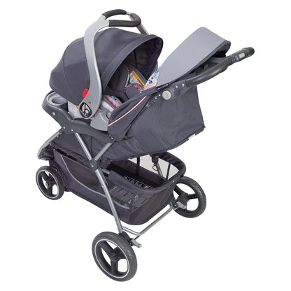 Baby Trend EZ Ride 35 Travel System, Stroller and Infant Car Seat Combo, Doodle Dots - Lightweight and Foldable Compact Design with One Hand Fold and Adjustable Handle