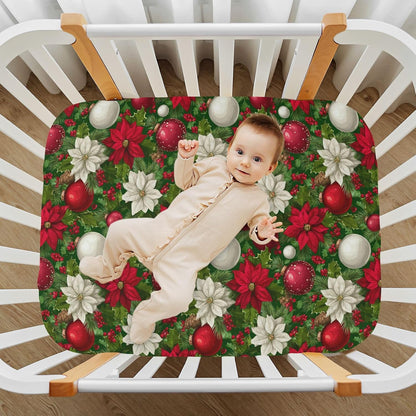 Baby Crib Sheet Cute Goose Flowers Crib Mattress for Boys and Girls Playard Sheet Soft Breathable Fitted Baby Mattress Cover 52x28in