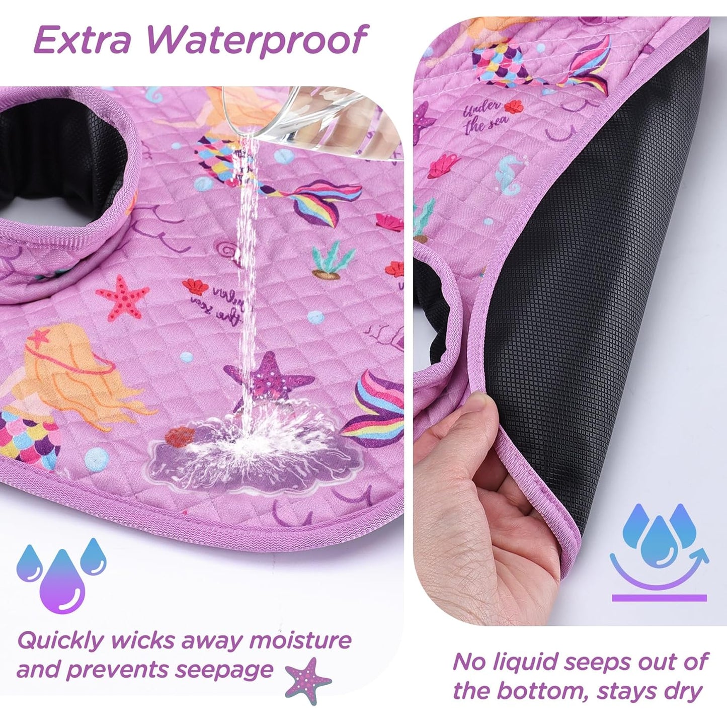 Piddle Pad Car Seat Liner, Waterproof Soft Car Seat Protector for Potty Training, Travel-Friendly Baby Toddler Carseat Cover, Machine Washable Liner for Spills, Potty Accidents (Blue, 2PC)
