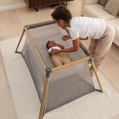 Tutti Bambini CoZee® Go 3-in-1 Portable Bassinet, Baby Playpen & Travel Crib | Foldable Playard with Mattress Included | Birth to 3 Years (Oak & Charcoal) | Baby essentials, Travel essentials, Baby registry search