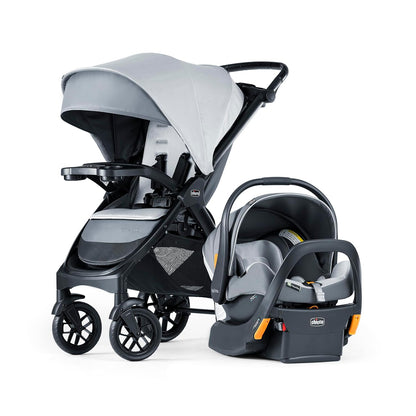 Chicco Bravo LE ClearTex Full-Size Stroller for Babies and Toddlers, UPF-Rated Canopy, GREENGUARD Gold Certified, Lightweight, One-Hand Compact Fold, Pewter/Grey