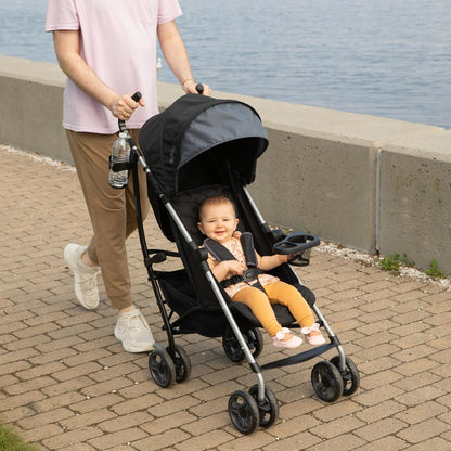 Ingenuity 3Dlite Convenience Stroller, Gray – Lightweight Stroller with Aluminum Frame, Large Seat Area, 4 Position Recline, Extra Large Storage Basket – Infant Stroller for Travel and More